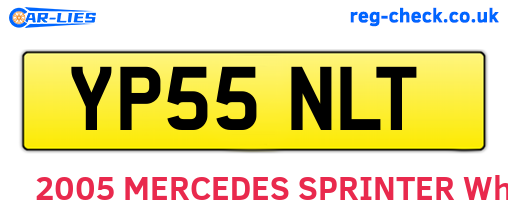 YP55NLT are the vehicle registration plates.