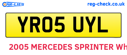 YR05UYL are the vehicle registration plates.