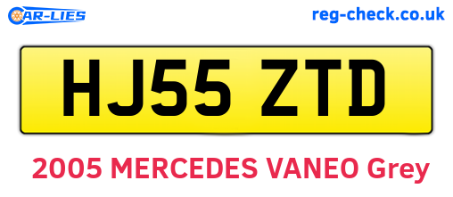 HJ55ZTD are the vehicle registration plates.