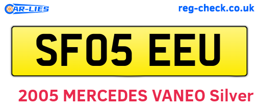 SF05EEU are the vehicle registration plates.