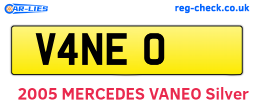 V4NEO are the vehicle registration plates.