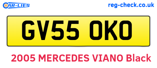 GV55OKO are the vehicle registration plates.