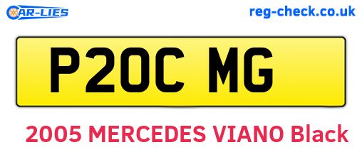 P20CMG are the vehicle registration plates.