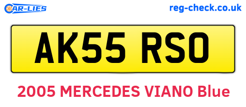 AK55RSO are the vehicle registration plates.