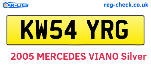 KW54YRG are the vehicle registration plates.