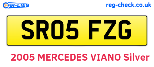 SR05FZG are the vehicle registration plates.