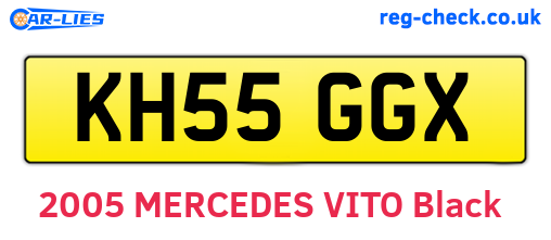 KH55GGX are the vehicle registration plates.