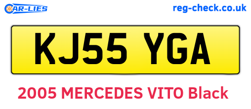 KJ55YGA are the vehicle registration plates.