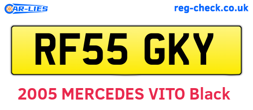RF55GKY are the vehicle registration plates.