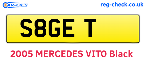 S8GET are the vehicle registration plates.