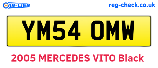 YM54OMW are the vehicle registration plates.