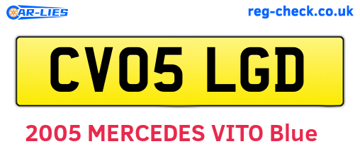 CV05LGD are the vehicle registration plates.