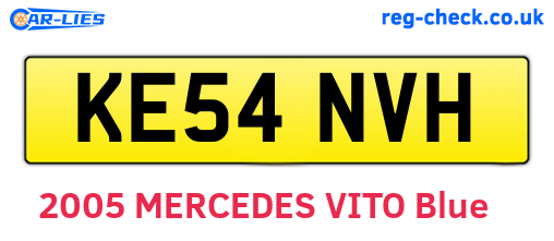 KE54NVH are the vehicle registration plates.