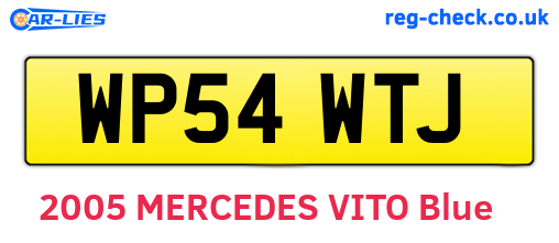 WP54WTJ are the vehicle registration plates.