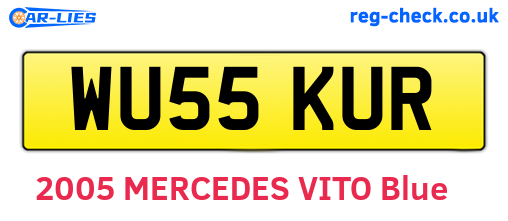 WU55KUR are the vehicle registration plates.