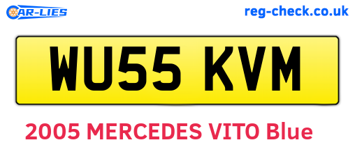 WU55KVM are the vehicle registration plates.
