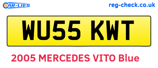 WU55KWT are the vehicle registration plates.