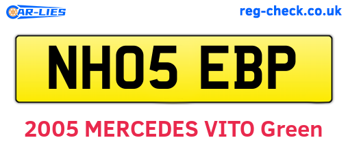NH05EBP are the vehicle registration plates.