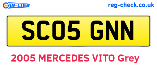 SC05GNN are the vehicle registration plates.