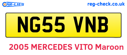 NG55VNB are the vehicle registration plates.
