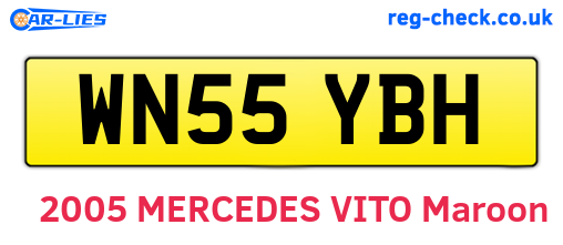 WN55YBH are the vehicle registration plates.