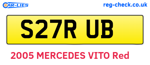 S27RUB are the vehicle registration plates.