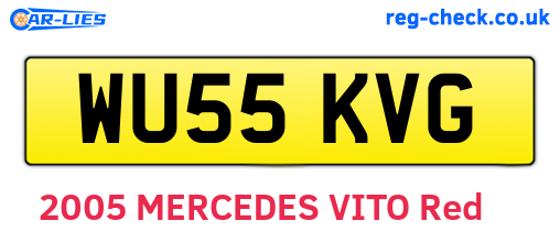 WU55KVG are the vehicle registration plates.