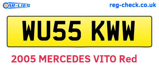 WU55KWW are the vehicle registration plates.