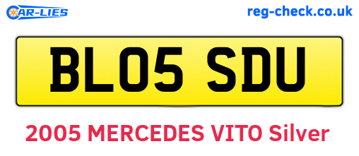 BL05SDU are the vehicle registration plates.