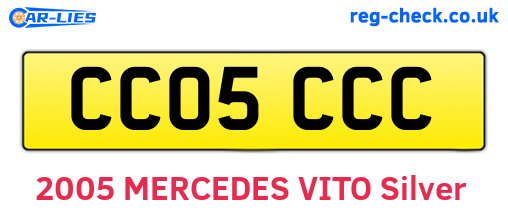 CC05CCC are the vehicle registration plates.