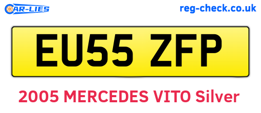 EU55ZFP are the vehicle registration plates.