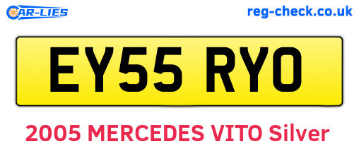 EY55RYO are the vehicle registration plates.