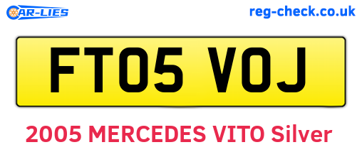 FT05VOJ are the vehicle registration plates.