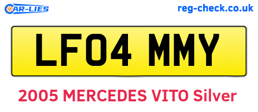 LF04MMY are the vehicle registration plates.