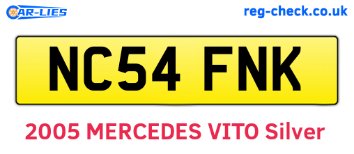 NC54FNK are the vehicle registration plates.