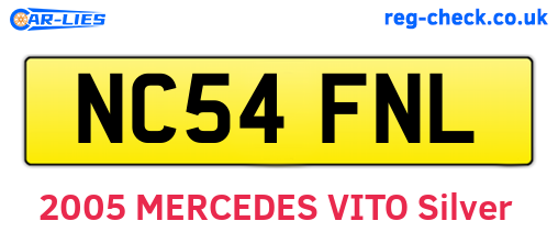 NC54FNL are the vehicle registration plates.