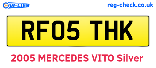 RF05THK are the vehicle registration plates.