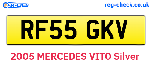 RF55GKV are the vehicle registration plates.
