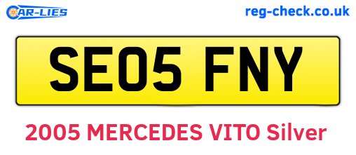 SE05FNY are the vehicle registration plates.