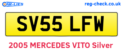 SV55LFW are the vehicle registration plates.