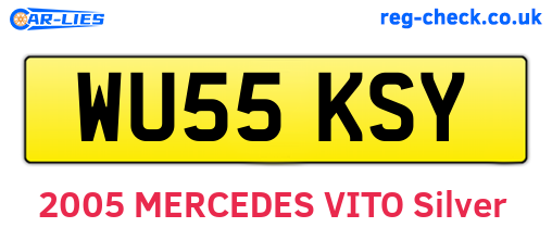 WU55KSY are the vehicle registration plates.