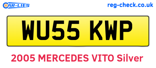 WU55KWP are the vehicle registration plates.