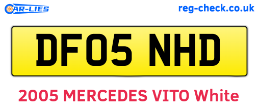 DF05NHD are the vehicle registration plates.