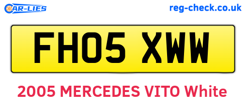 FH05XWW are the vehicle registration plates.
