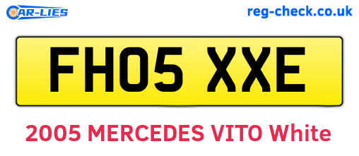 FH05XXE are the vehicle registration plates.