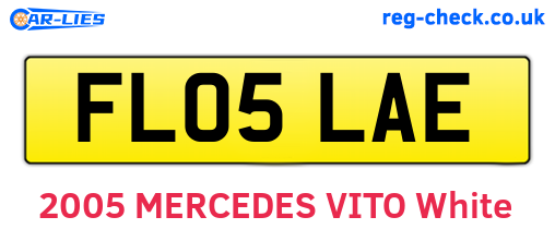 FL05LAE are the vehicle registration plates.