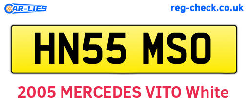 HN55MSO are the vehicle registration plates.