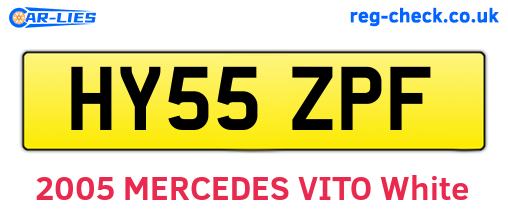 HY55ZPF are the vehicle registration plates.
