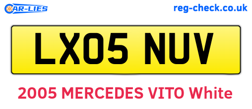 LX05NUV are the vehicle registration plates.