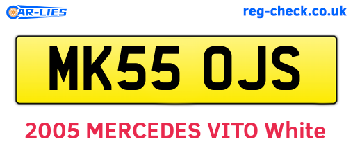 MK55OJS are the vehicle registration plates.